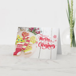 Weihnachtskekse Cane und Warme Wünsche Urlaub Ca Feiertagskarte