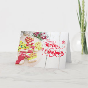Weihnachtskekse Cane und Warme Wünsche Urlaub Ca Feiertagskarte