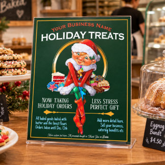 Weihnachtskekse Catering Bäckerei Werbeaktion Sockelschild