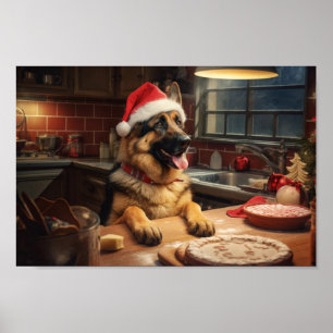 Weihnachtskekse des Deutschen Hirten Feiertag Poster