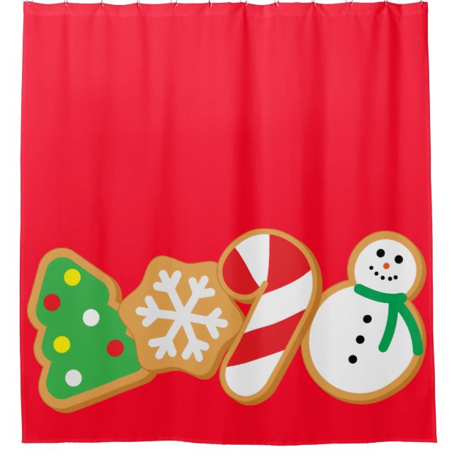 Weihnachtskekse Duschvorhang (Vorderseite)
