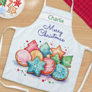 Weihnachtskekse Frohe Weihnachten Personalisiert Schürze
