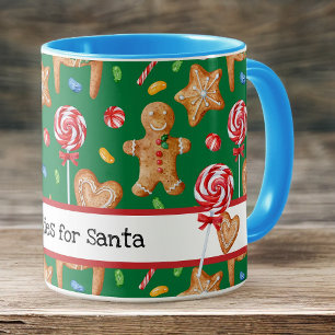 Weihnachtskekse für Santa Green Tasse