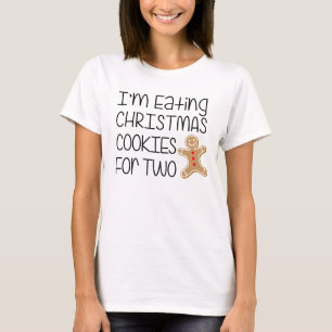 Weihnachtskekse für zwei Personen essen T-Shirt