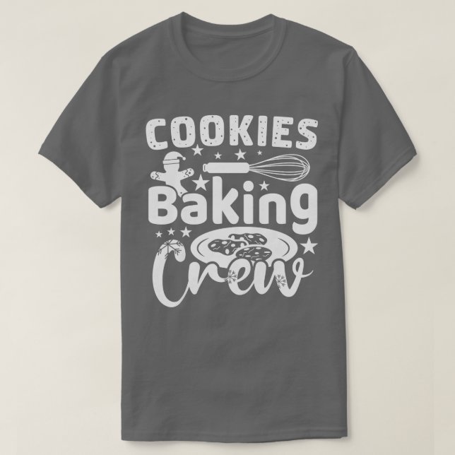 Weihnachtskekse gebacken Crew Funny Pajamas T-Shirt (Design vorne)