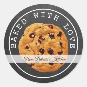 Weihnachtskekse gebacken mit Liebe-Tafel Runder Aufkleber
