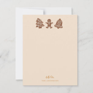 Weihnachtskekse Gelb Mitteilungskarte