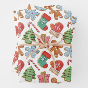 Weihnachtskekse Geschenkpapier Set