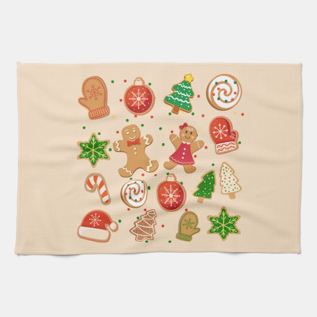 Weihnachtskekse Geschirrtuch (Horizontal)