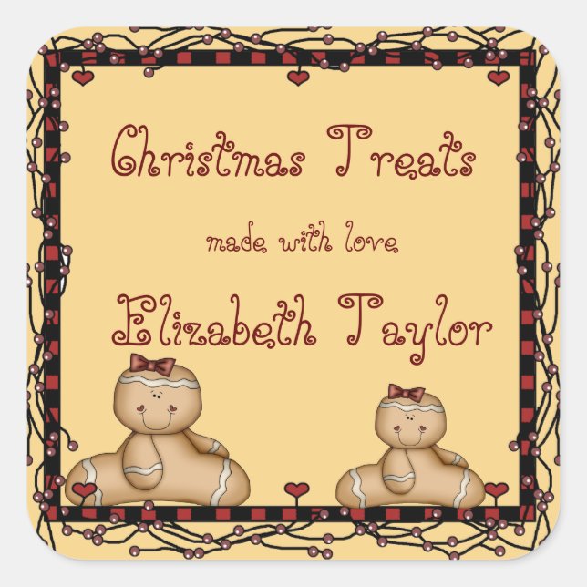 Weihnachtskekse, Holiday Gingerbread Sticker (Vorderseite)