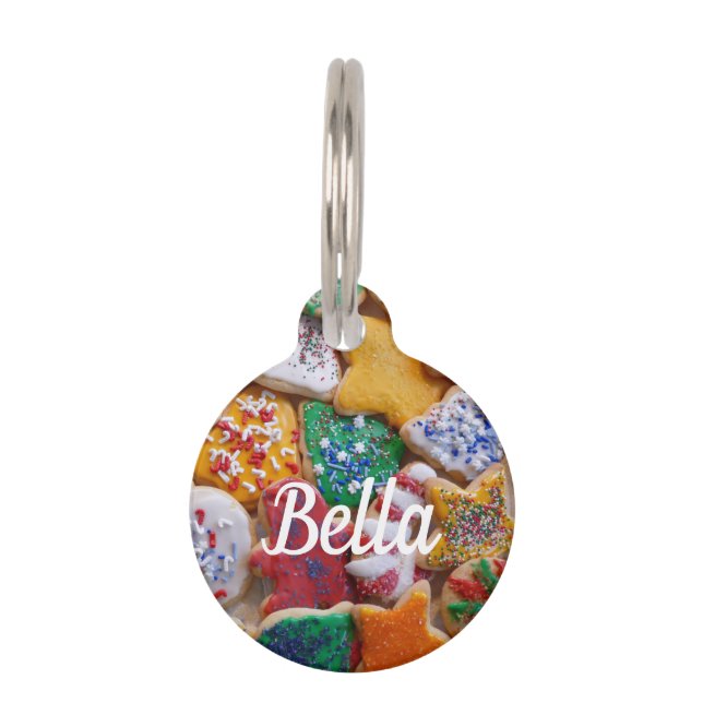 Weihnachtskekse ich farbenfrohe Weihnachtsgebäck Haustiermarke (Vorderseite)