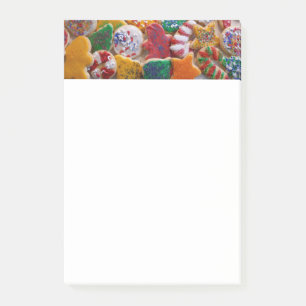 Weihnachtskekse ich farbenfrohe Weihnachtsgebäck Post-it Klebezettel