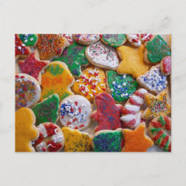 Weihnachtskekse ich farbenfrohe Weihnachtsgebäck Postkarte