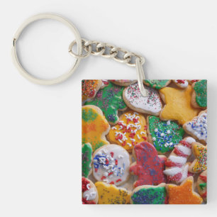 Weihnachtskekse ich farbenfrohe Weihnachtsgebäck Schlüsselanhänger