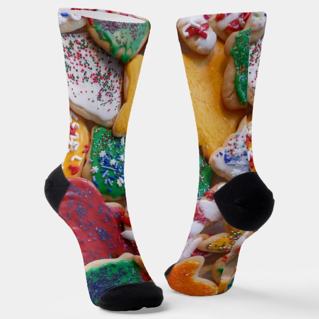 Weihnachtskekse ich farbenfrohe Weihnachtsgebäck Socken (Gewinkelt)