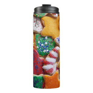 Weihnachtskekse ich farbenfrohe Weihnachtsgebäck Thermosbecher