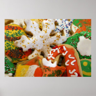 Weihnachtskekse II Farbige Festtagsbackwaren Poster
