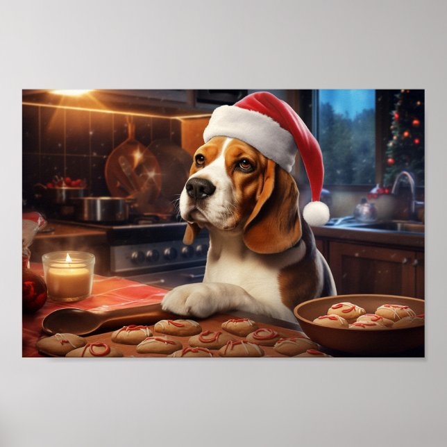 Weihnachtskekse im Beagle Feiertag Poster (Vorne)
