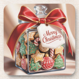 Weihnachtskekse Jar Plastic Untersetzer Set