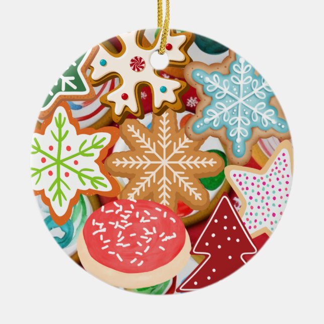 Weihnachtskekse Keramik Ornament (Vorne)