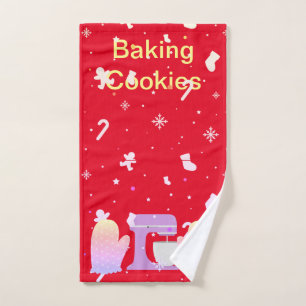 Weihnachtskekse machen handtuch