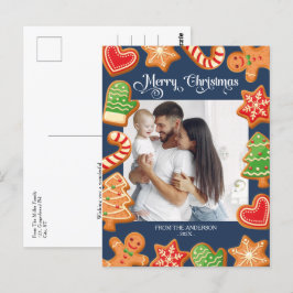 Weihnachtskekse Merry ein Foto Postkarte