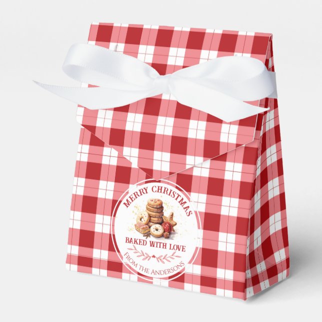 Weihnachtskekse mit Liebe gebacken Geschenkschachtel (Vorderseite)