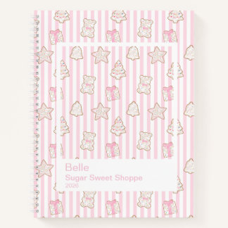 Weihnachtskekse mit Zuckerguss Große transparente Notizbuch