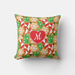 Weihnachtskekse Monogram Kissen