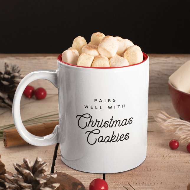 Weihnachtskekse Morgenessen Kleine Geschenk Zweifarbige Tasse (Von Creator hochgeladen)