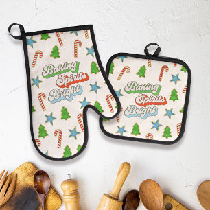 Weihnachtskekse Niedlich Ofenhandschuh & Topflappen-Set