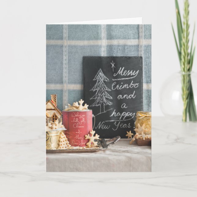 Weihnachtskekse oder -plätzchen feiertagskarte (Vorderseite)