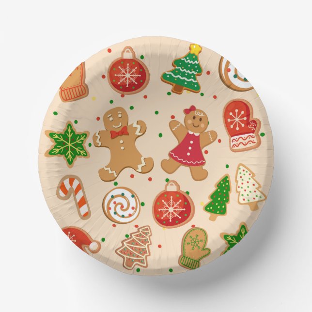 Weihnachtskekse Pappteller (Vorderseite)
