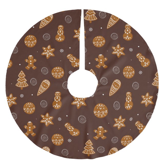 Weihnachtskekse Polyester Weihnachtsbaumdecke (Vorderseite)