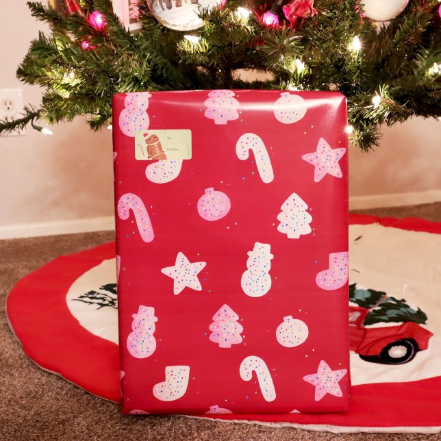 Weihnachtskekse Rot Geschenkpapier (Von Creator hochgeladen)