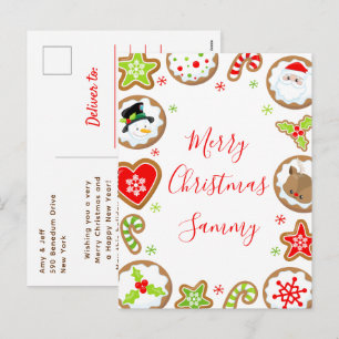 Weihnachtskekse Rot und Grün Frohe Weihnachten