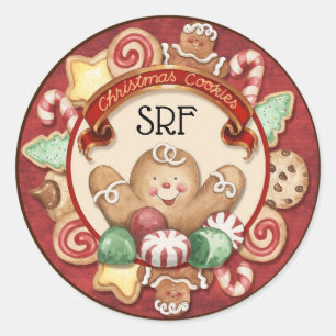 Weihnachtskekse Runder Aufkleber