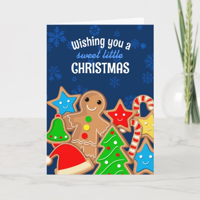 Weihnachtskekse Schokoladengebäck Feiertagskarte (Vorderseite)