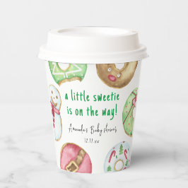 Weihnachtskekse und Donuts Babydusche Pappbecher