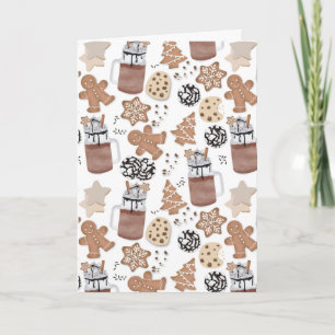 Weihnachtskekse und heiße Schokolade - Weihnachtsb Feiertagskarte