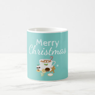 Weihnachtskekse und heißer Schokoladenurlaub Kaffeetasse