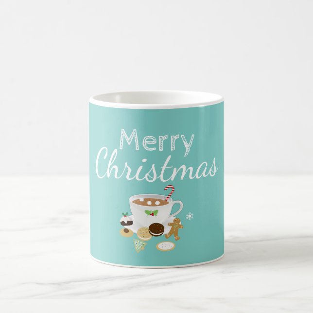 Weihnachtskekse und heißer Schokoladenurlaub Kaffeetasse (Mittel)