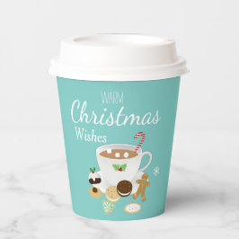 Weihnachtskekse und heißer Schokoladenurlaub Pappbecher