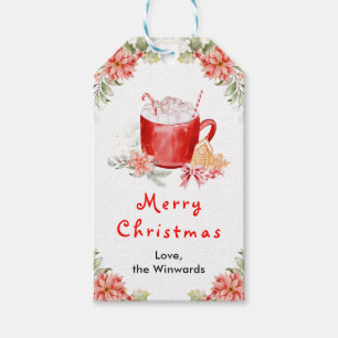 Weihnachtskekse und Kakao Roter Frohe Weihnachten Geschenkanhänger