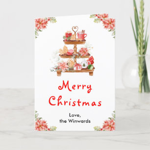 Weihnachtskekse und Kakao Rotes Frohe Weihnachten