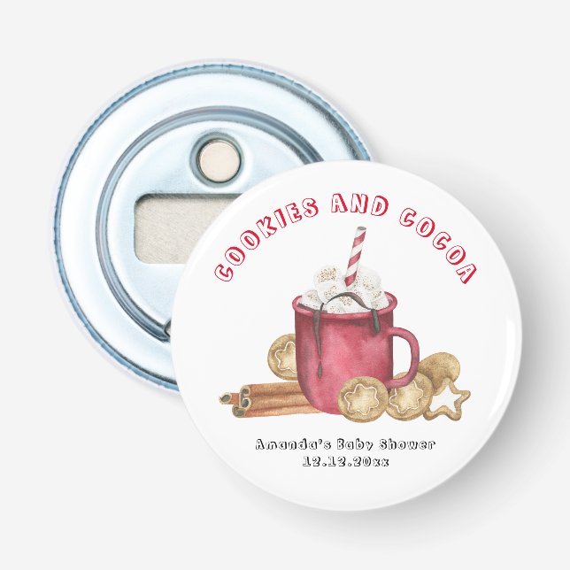 Weihnachtskekse und Kakaodusche Flaschenöffner (Vorderseite)