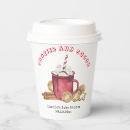 Weihnachtskekse und Kakaodusche Pappbecher