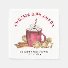 Weihnachtskekse und Kakaodusche Serviette