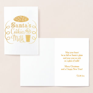Weihnachtskekse und Milchweihnachtsweih Folienkarte