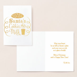 Weihnachtskekse und Milchweihnachtsweih Folienkarte